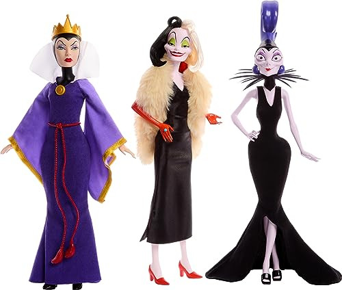 Mattel Disney Princess Toys Villains Multipack with Evil Queen, Cruella, Yzma