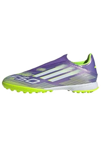 ADIDAS F50 LEAGUE LACELESS TURF SOCCER CLEATS MEN 12 WOMEN 13 -PURPLE RUSH/WHITE