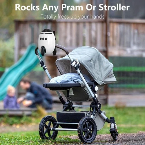 QNHMPW BABY ROCKER, BABY VIBRATING SOOTHER GENTLY ROCKS - WHITE/BLACK