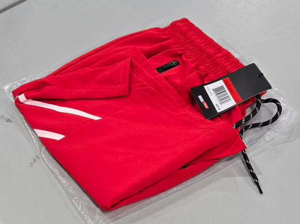 JUMPSTART POLYESTER SHORTS W/ ZIPPER POCKETS - SIZE: MEN M - RED