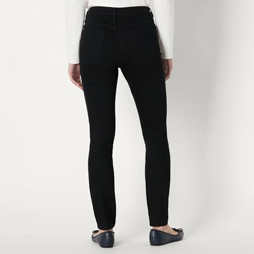 AMAZON ESSENTIALS WOMEN'S HIGH STRETCH MID-RISE ICED BLUE LIGHT WASH JEANS