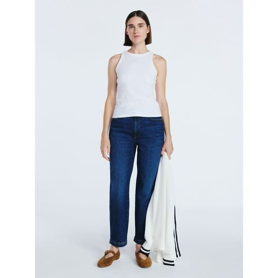 FREE ASSEMBLY WOMEN'S CUTAWAY TANK TOP - SIZE: WOMEN XL - VIVID WHITE New