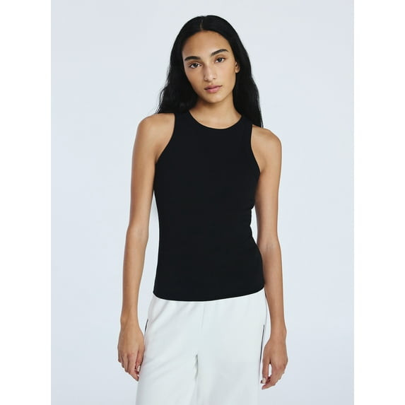 FREE ASSEMBLY WOMEN'S CUTAWAY TANK TOP - SIZE: WOMEN XL - BLACK SOOT New