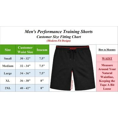 JUMP START MEN'S PERFORMANCE TRAINING SHORTS,ZIPPER POCKETS - SIZE: L - SILVER