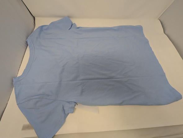TIME AND TRU WOMEN'S COTTON V-NECK TEE SHORT SLEEVES - SIZE: XS  - POLISHED BLUE New
