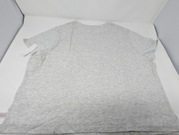 NO BOUNDARIES WOMEN’S CROPPED COTTON TEE - SIZE: 2XL - PLATINUM SILVER HEATHER New