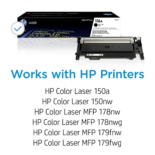 HP 116A BLACK COLOR LASER 150 SERIES COLOR LASER MFP 178,179 SERIES W2060A