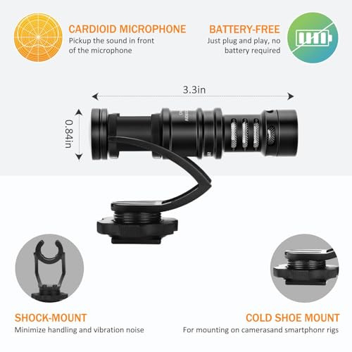 COMICA CVM-VM10-K2 FILMMAKER MINI TRIPOD WITH SHOTGUN MICROPHONE - BLACK