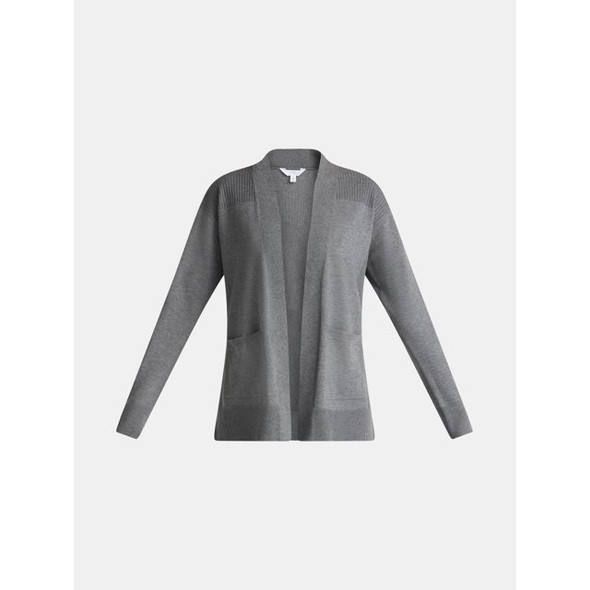 TIME AND TRU WOMEN'S OPEN FRONT CARDIGAN SWEATER,SIZE: M - CHARCOAL GRAY HEATHER New