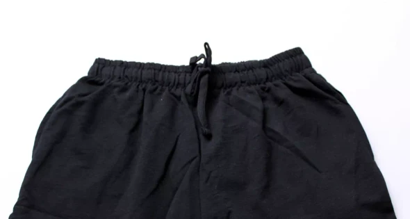 PACIFIC POLO CLUB MEN'S DRAWSTRING LOUNGE SWEAT SHORTS - SIZE: MEN M - BLACK