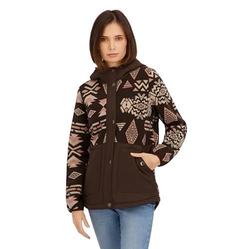 OLBL006 BILLABONG WOMEN'S FLEECE QUILTED TECH JACKET TOFFEE SIZE M New