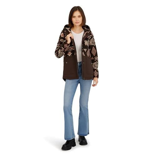 OLBL006 BILLABONG WOMEN'S FLEECE QUILTED TECH JACKET TOFFEE SIZE M New