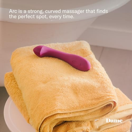 Dame Products Arc Curved Massager for Women - 5 Levels - Plum New
