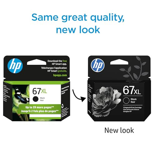HP 67XL BLACK HIGH-YIELD INK CARTRIDGE | WORKS WITH DESKJET 1255 - BLACK New