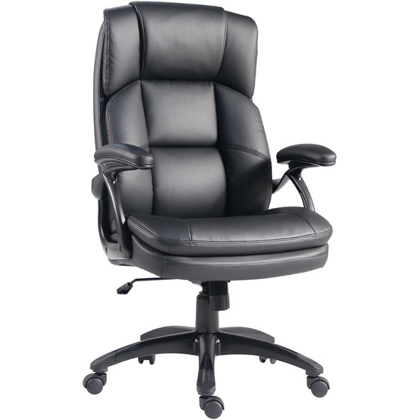 LORELL EXECUTIVE HIGH-BACK OFFICE CHAIR ADJUSTABLE HEIGHT SHT94555 BLK - BLACK