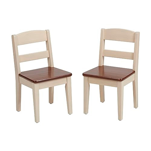 ECR4KIDS HIDEAWAY CHAIR, KIDS FURNITURE, 2-PACK - DARK WALNUT/ANTIQUE WHITE