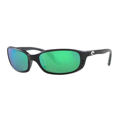 COSTA DEL MAR MEN'S BRINE POLARIZED - MATTE BLACK/GREEN