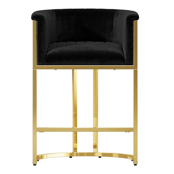 MEAROUNLIVING 26" H COUNTER HEIGHT BAR STOOLS, MODERN, BY011-06-01 - BLACK