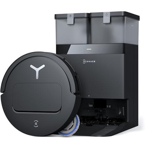ECOVACS DEEBOT T50 OMNI ROBOT VACUUM AND MOP, 3.19” ULTRA-SLIM - BLACK