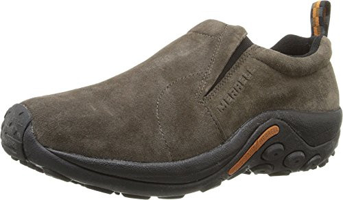 J60787 MERRELL MEN'S JUNGLE LEATHER SLIP-ON SHOE - SIZE 8 - GUNSMOKE