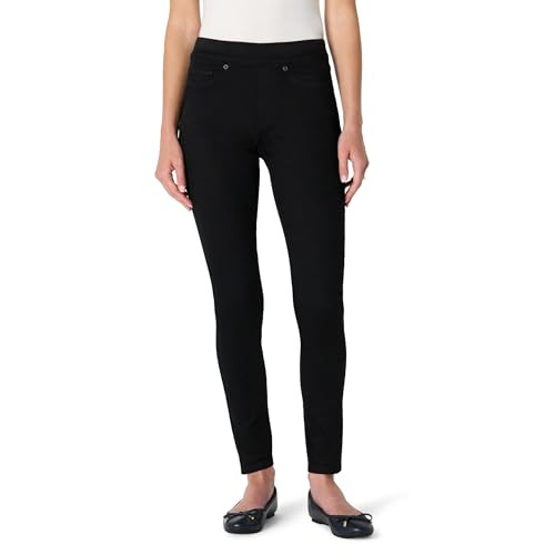 AMAZON ESSENTIALS WOMEN'S STRETCH DENIM MID-RISE JEAN SIZE 6 SHORT BLACK New