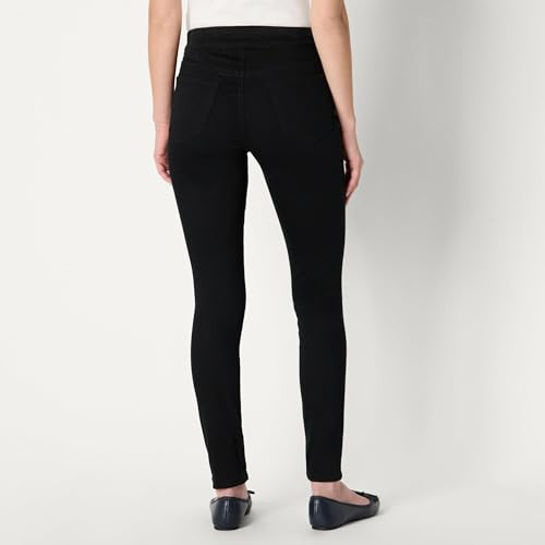 AMAZON ESSENTIALS WOMEN'S STRETCH DENIM MID-RISE JEAN SIZE 6 SHORT BLACK New