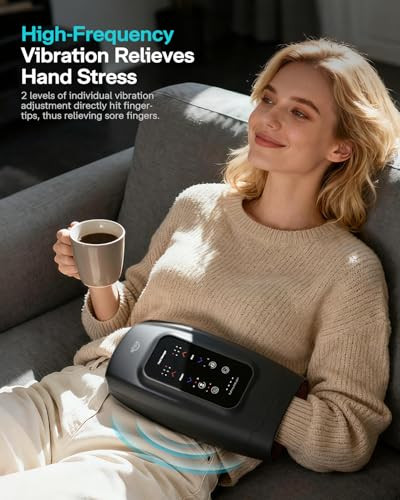 AJHDM22 ALLJOY HAND MASSAGER WITH HEAT AND COMPRESSION CORDLESS - BLACK