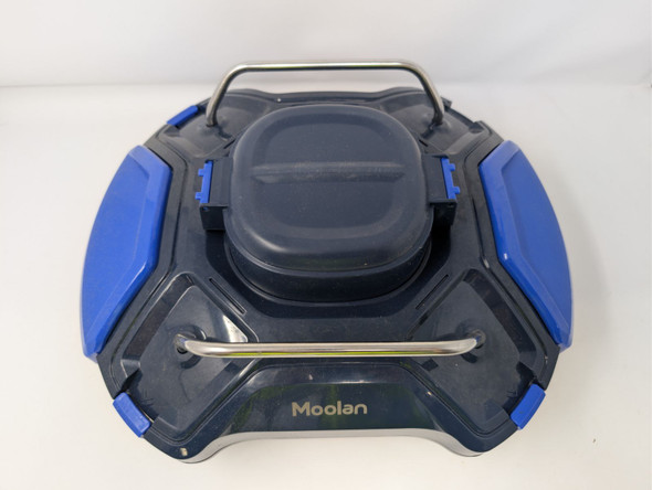 MOOLAN CORDLESS ROBOTIC POOL CLEANER: DUAL-DRIVE MOTORS - BLACK/BLUE