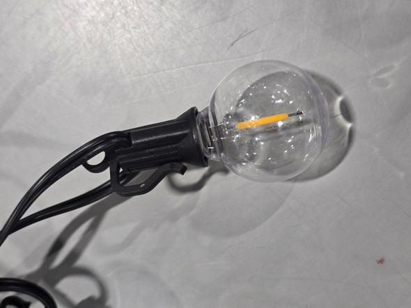 BRIGHTOWN OUTDOOR STRING LIGHTS 2 PACKS TOTAL LENGTH 109FT, 50 BULBS - BLACK