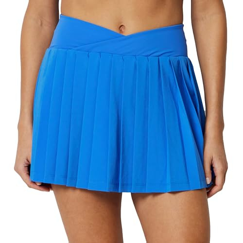 AMAZON ESSENTIALS WOMEN PERFORMANCE STRETCH PLEATED SKORT POCKETS BLUE M New