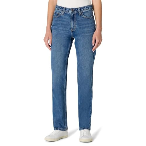 AMAZON ESSENTIALS WOMEN'S HIGH-RISE MEDIUM BLUE VINTAGE SIZE 12 LONG New