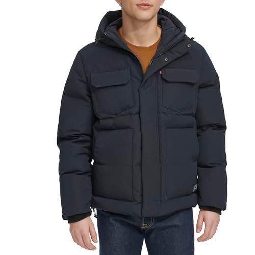 LM4RP235 Levi's Men's Softshell Trucker Jacket Navy Small New