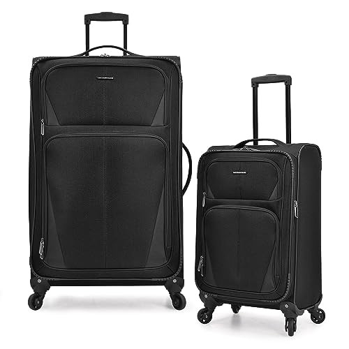 U.S. Traveler Aviron Bay Expandable Softside Luggage Spinner Wheels 2-Piece Set New