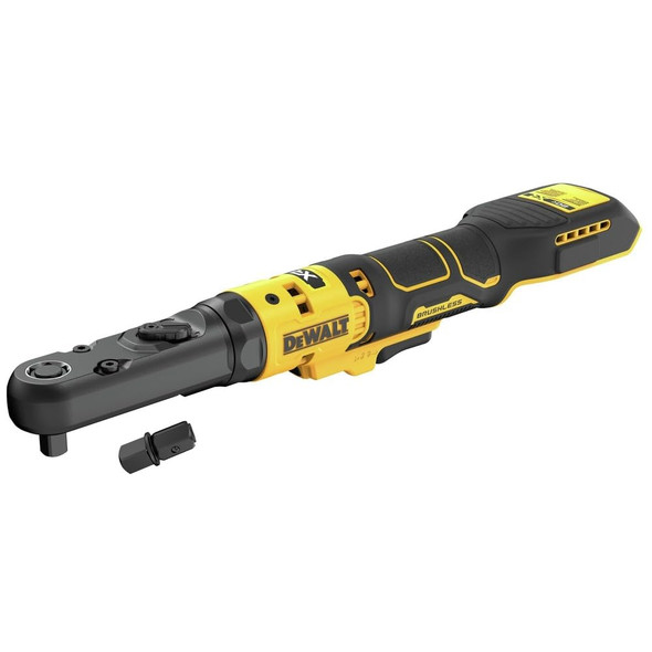 DEWALT 20V MAX XR CORDLESS RATCHET 3/8" 1/2" SEALED HEAD TOOL DCF510B - YELLOW
