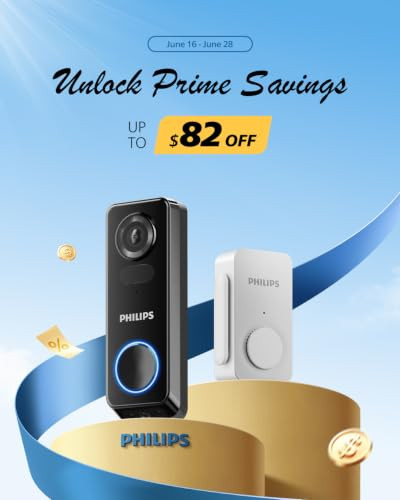 PHILIPS SECURITY VIDEO DOORBELL CAMERA DOORBELL CHIME CAMERA DDA270X-2TXS