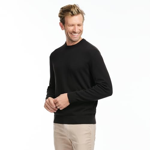 44S6S024-001 SAKS FIFTH AVENUE MEN'S JERSEY STITCH CREWNECK SWEATER SIZE L New