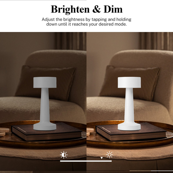 BELL + HOWELL CHELSEA SMALL TABLE LAMP - WHITE New