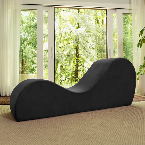AVANA SLEEK CHAISE LOUNGE FOR YOGA, 60D X 18W X 26H INCH, HGCL01 - BLACK New