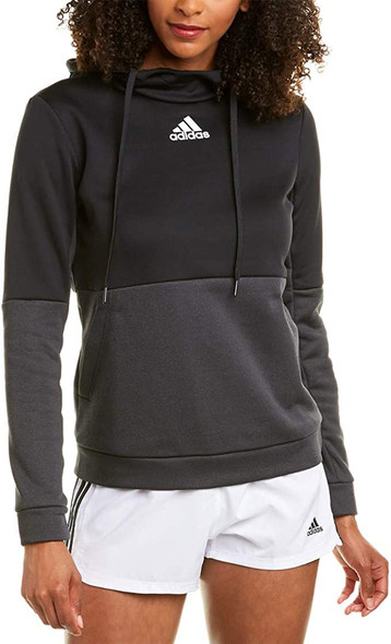 FQ0136 Adidas Team Issue Women's Pullover Hoodie Black White M