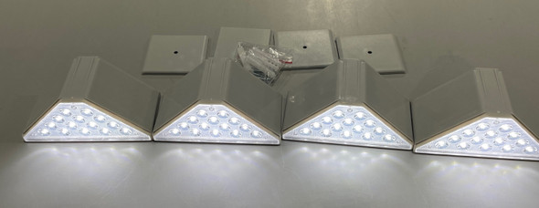 GENERIC SOLAR STAIR LIGHTS OUTDOOR WATERPROOF  2 COLOR LED STEP LIGHT 4 PACK