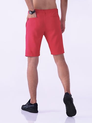 BARN SWALLOW MENS CHINO SHORTS – FLAT LIGHTWEIGHT FRONT SHORTS SMALL - POINSETTA New