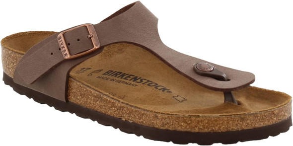 BIRKENSTOCK GIZEH BIRKO-FLOR UNISEX SANDALS - SIZE: MEN 5 WOMEN 7 - MOCHA New