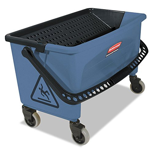 RUBBERMAID COMMERCIAL PRODUCTS MOR BUCKET AND WRINGER 7 GAL CASTERS BLUE
