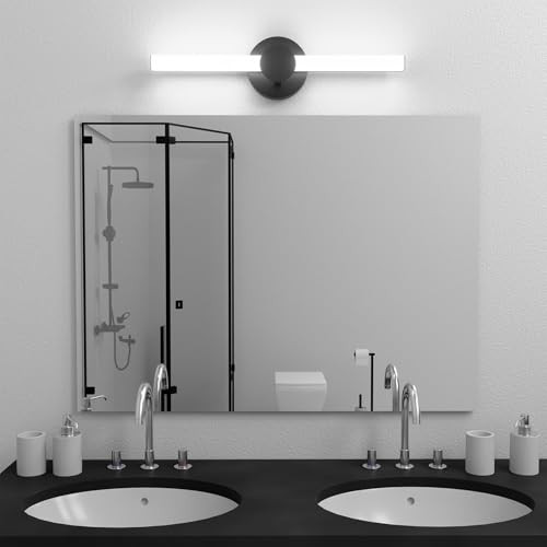 NOVELUX BATHROOM LIGHTING FIXTURES OVER MIRROR 20 INCH BLACK 5700K 2100LM 24W