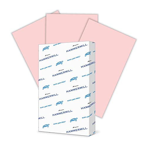 HAMMERMILL 20LB COLORED PRINTER PAPER, 8.5" X 14", 500 SHEETS, HAM103390 - PINK New