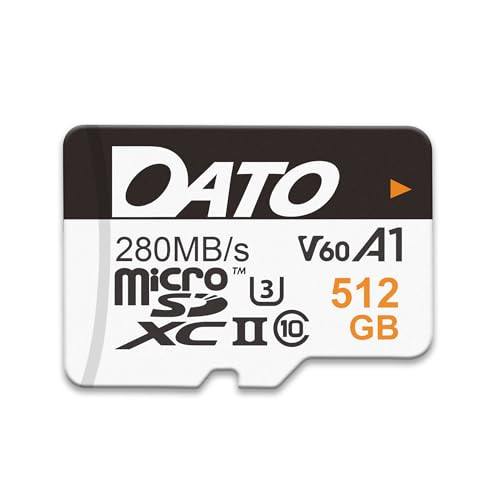 DTTF512GU3A1V60U2A DATO 512GB LIGHTNING MICROSD CARD UHS-II A1 C10 U3 V60 BLACK New