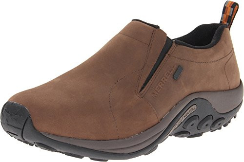 MERRELL MEN'S JUNGLE MOC NUBUCK WATERPROOF, SIZE 11 WIDE BROWN
