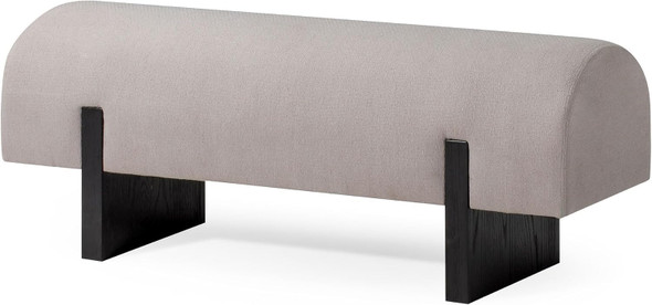 MAVEN LANE JUNO MODERN WOODEN UPHOLSTERED BENCH - REFINED BLACK