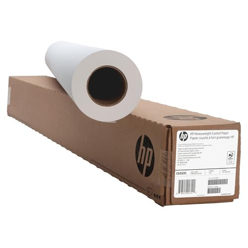 HP HEAVYWEIGHT COATED WIDE FORMAT ROLL 42" X 100' 35 LB C6569C - WHITE New
