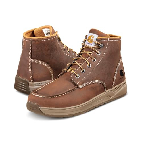 Carhartt Men's CMX4023 Lightweight Wedge Moc Toe Chukka Brown Oil Tanned 11